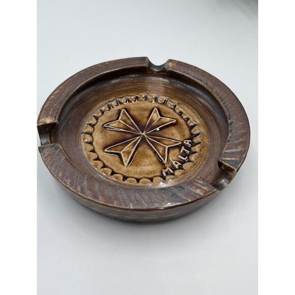 Vintage 1970s Catchall Bowl Ashtray Bristow Potteries Studio Pottery Malta‎ - Picture 6 of 12